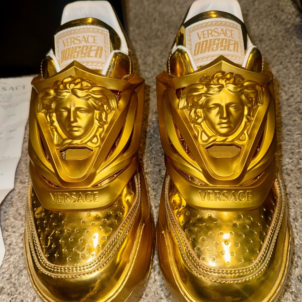 Versace Gold Sneakers